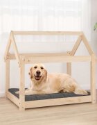 vidaXL Кучешко легло 81x60x70 см борова дървесина масив