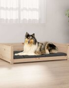 vidaXL Кучешко легло 955x655x28 см борово дърво масив