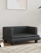 vidaXL Кучешко легло черно 60x40x30 см изкуствена кожа