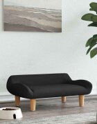 vidaXL Кучешко легло черно 70x40x24 см текстил