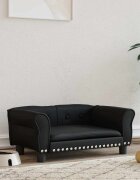 vidaXL Кучешко легло черно 70x45x30 см изкуствена кожа