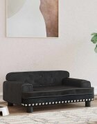 vidaXL Кучешко легло черно 70x45x30 см кадифе