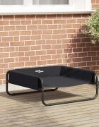 vidaXL Кучешко легло Черно 75 x 75 x 30 см Стомана
