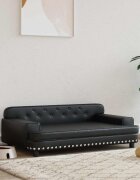 vidaXL Кучешко легло черно 90x53x30 см изкуствена кожа