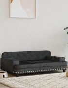 vidaXL Кучешко легло черно 90x53x30 см кадифе