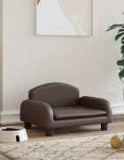 vidaXL Кучешко легло кафяво 50x40x30 см изкуствена кожа