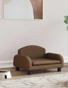 vidaXL Кучешко легло кафяво 50x40x30 см плат