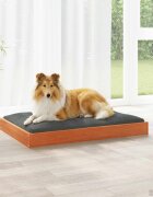 vidaXL Кучешко легло Кафяво с восъчно покритие 92 x 64 x 9 см