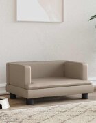 vidaXL Кучешко легло капучино 60x40x30 см изкуствена кожа