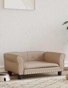 vidaXL Кучешко легло капучино 70x45x30 см изкуствена кожа
