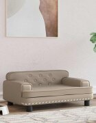 vidaXL Кучешко легло капучино 70x45x30 см изкуствена кожа