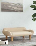 vidaXL Кучешко легло кремаво 70x40x24 см текстил