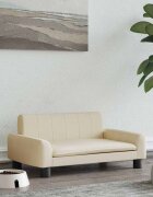 vidaXL Кучешко легло кремаво 70x45x30 см текстил