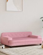 vidaXL Кучешко легло розово 90x53x30 см кадифе