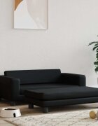 vidaXL Кучешко легло с разширение черно 100x50x30 см изкуствена кожа