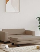 vidaXL Кучешко легло с разширение капучино 100x50x30см изкуствена кожа