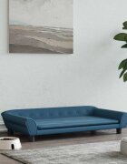vidaXL Кучешко легло синьо 100x50x21 см кадифе