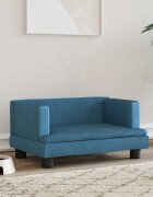 vidaXL Кучешко легло синьо 60x40x30 см кадифе