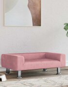 vidaXL Кучешко легло синьо 70x45x265 см кадифе