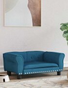 vidaXL Кучешко легло Синьо 70x45x30 см кадифе
