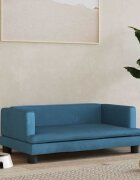 vidaXL Кучешко легло синьо 80x45x30 см кадифе
