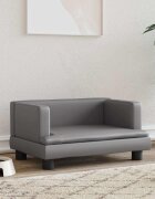 vidaXL Кучешко легло сиво 60x40x30 см изкуствена кожа