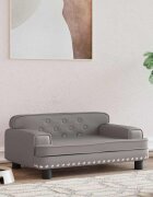 vidaXL Кучешко легло сиво 70x45x30 см изкуствена кожа