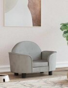 vidaXL Кучешко легло светлосиво 66x40x45 см кадифе