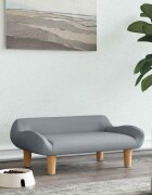vidaXL Кучешко легло светлосиво 70x40x24 см текстил