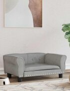 vidaXL Кучешко легло светлосиво 70x45x30 см кадифе