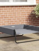 vidaXL Кучешко легло Светлосиво 85 x 85 x 33 см Стомана