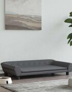 vidaXL Кучешко легло тъмносиво 100x50x21 см кадифе