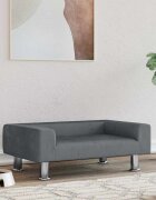 vidaXL Кучешко легло тъмносиво 70x45x265 см кадифе