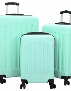 vidaXL Куфар 3 бр. Ментово зелено 50 x 31 x 78 см ABS пластмаса