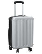 vidaXL Куфар с заключване Сребрист 34 x 23 x 55.5 см ABS пластмаса