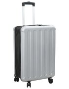 vidaXL Куфар с заключване Сребрист 43 x 27 x 66 см ABS пластмаса