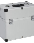 vidaXL Куфар за инструменти 38x225x34 см сребрист алуминий
