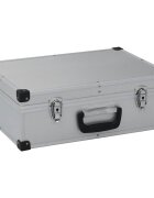 vidaXL Куфар за инструменти 46x33x16 см сребрист алуминий