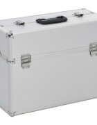 vidaXL Куфар за инструменти 47x36x20 см сребрист алуминий