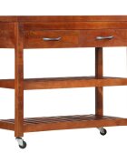 vidaXL Кухненска количка 100x48x89 см акация масив