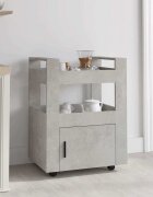 vidaXL Кухненска количка Бетонно сиво 60x45x80 см инженерно дърво