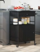 vidaXL Кухненска количка Черния дъб 56 x 43 x 895 см