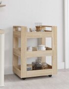 vidaXL Кухненска количка дъб сонома 60x45x80 см инженерно дърво