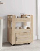 vidaXL Кухненска количка дъб сонома 60x45x80 см инженерно дърво