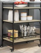 vidaXL Кухненска количка дъб сонома 65x40x865 см инженерно дърво