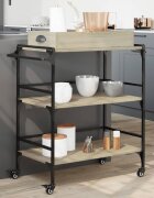 vidaXL Кухненска количка дъб сонома 815x41x925 см инженерно дърво