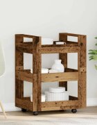 vidaXL Кухненска количка Дъбова дървесина 60 x 45 x 80 см