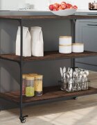 vidaXL Кухненска количка кафяв дъб 102x50x95 см инженерно дърво