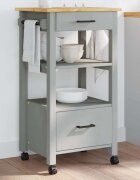 vidaXL Кухненска количка "MONZA" 48x40x885 см борово дърво масив