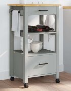 vidaXL Кухненска количка "MONZA" 48x40x885 см борово дърво масив